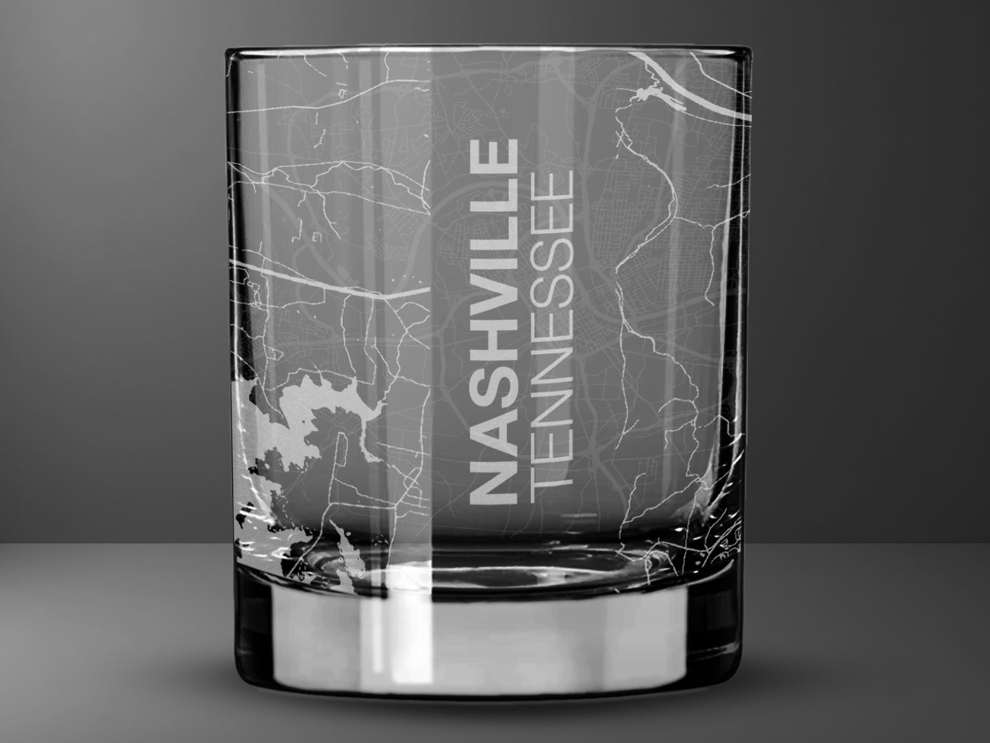 Tennessee Engraved Map Glassware | Your Favorite Cities
