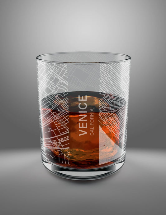 International Cities Engraved Map Glassware | Your Favorite City